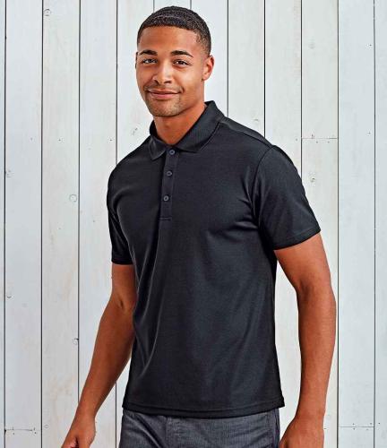 Premier Spun Dyed Recycled Polo Shirt - BLK - M